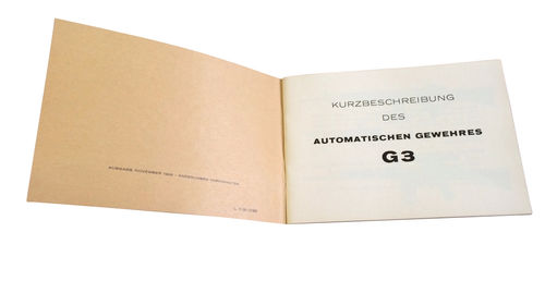 Org. Vorschrift / Anleitung für das Sturmgewehr G3 von Heckler & Koch